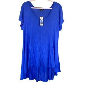 RXB Short Sleeve Swing Tunic Top in Blueberry XXL New with tags! B5